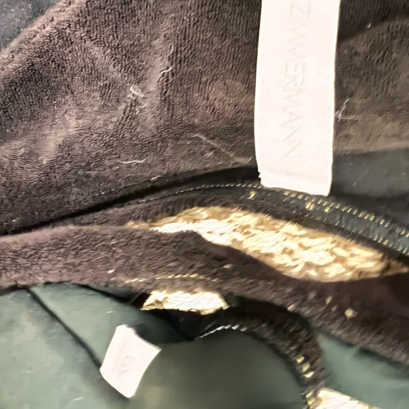 ZIMMERMANN black terry cloth bikini size 3/L -modified: dyed black - Picture 2 of 4